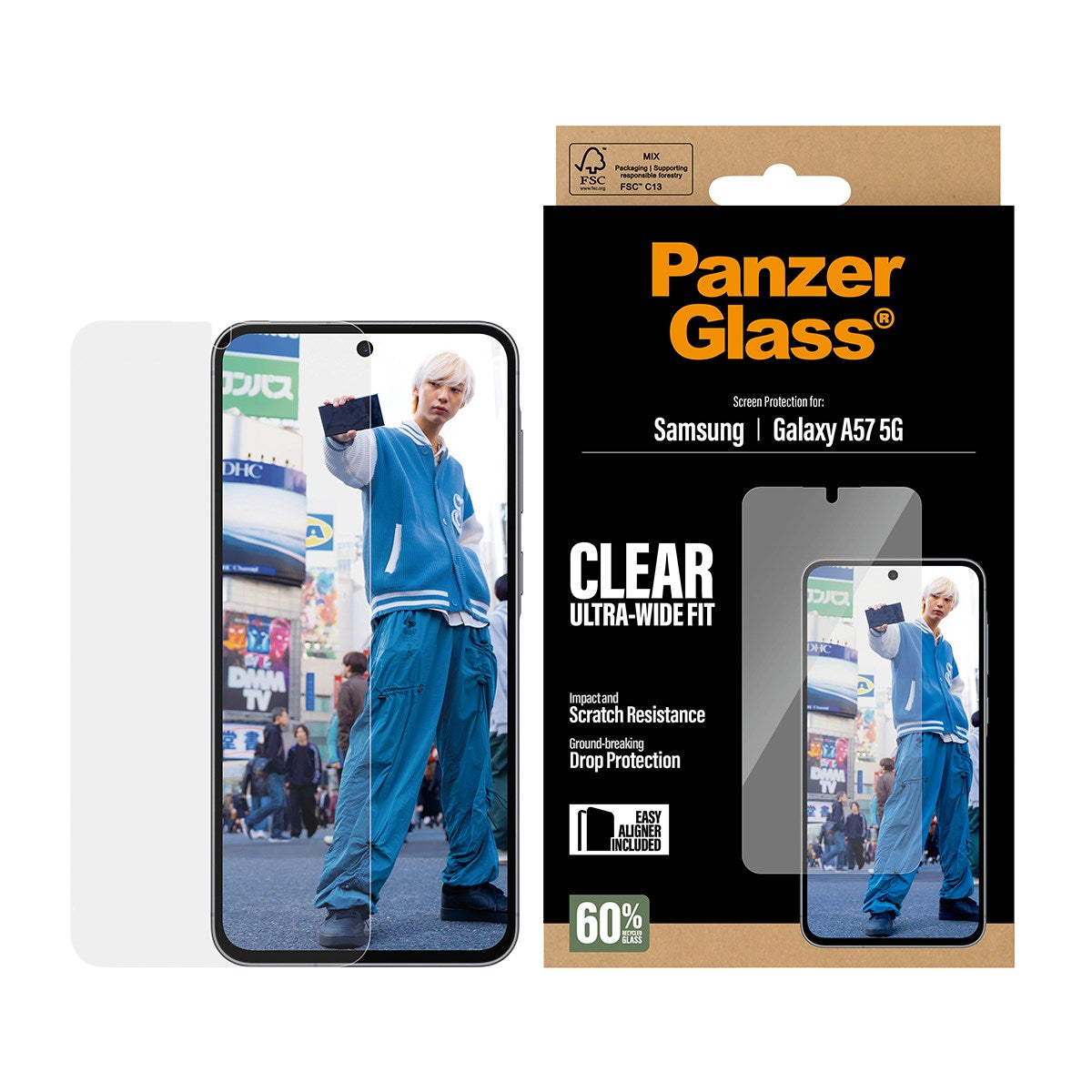 PanzerGlass® Displayschutz Samsung Galaxy A57 5G | Ultra-Wide Fit m. EasyAligner